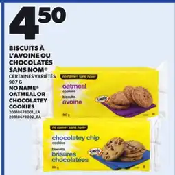 Provigo NO NAME OATMEAL OR CHOCOLATEY COOKIES, 907 G offer