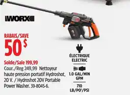 Canadian Tire Worx Hydroshot 20V Portable Power Washer offer