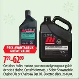 Canadian Tire Select Snowmobile Engine Oils or Chainsaw Bar Oil offer