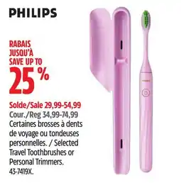 Canadian Tire Travel Toothbrushes or Personal Trimmers offer