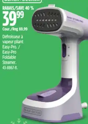 Canadian Tire Easy-Pro Foldable Steamer offer