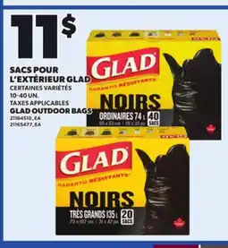 Provigo GLAD OUTDOOR BAGS, 10-40 UN offer