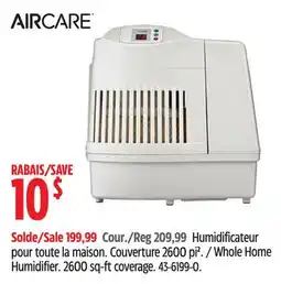 Canadian Tire Whole Home Humidifier offer