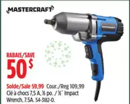 Canadian Tire MASTERCRAFT 1⁄2˝ Impact Wrench, 7.5A offer