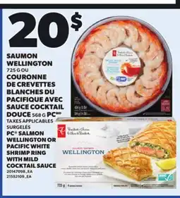Provigo PC SALMON WELLINGTON OR PACIFIC WHITE SHRIMP RING WITH MILD COCKTAIL SAUCE offer