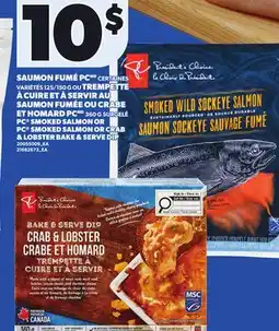 Provigo PC SMOKED SALMON, 125/150 G OR PC SMOKED SALMON OR CRAB & LOBSTER BAKE & SERVE DIP, 360 G offer
