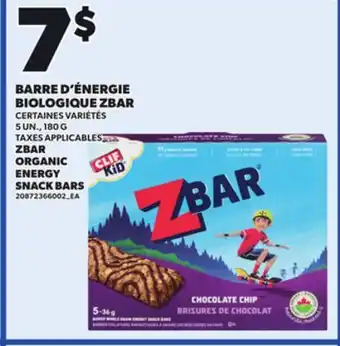 Provigo ZBAR ORGANIC ENERGY SNACK BARS, 5 UN., 180 G offer