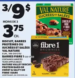 Provigo NATURE VALLEY BISCUIT, 6 UN., 148-210 G PROTEIN BARS OR SWEET & SALTY OR FIBRE 1 BARS, 125-175 G offer