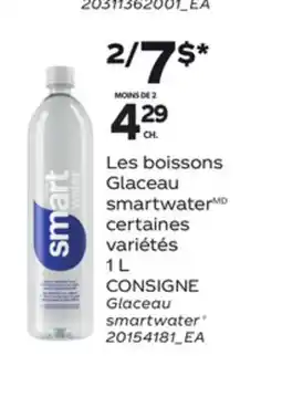 Provigo GLACEAU SMARTWATER, 1L offer