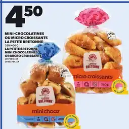 Provigo LA PETITE BRETONNE MINI CHOCOLATINES OR MICRO CROISSANTS, 350/400 G offer