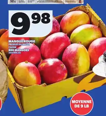 Provigo RED MANGOES, MOYENNE DE 9 LB offer