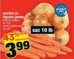 Super C CAROTTES OU OIGNONS JAUNES | CARROTS OR YELLOW ONIONS offer