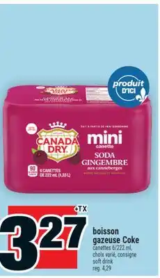Super C BOISSON GAZEUSE COKE CANETTES / SOFT DRINK offer