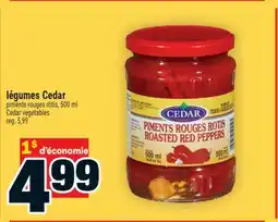 Super C légumes Cedar | Cedar vegetables offer