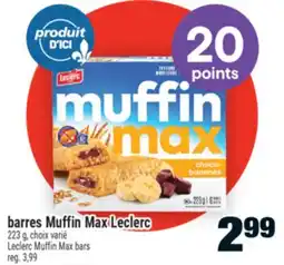 Super C barres Muffin Max Leclerc | Leclerc Muffin Max bars offer