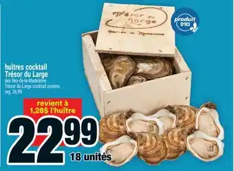 Super C Huîtres cocktail Trésor du Large | Trésor du Large cocktail oysters offer