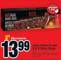 Super C côtes levées de porc B.B.Q Bâton Rouge | Bâton Rouge B.B.Q pork back ribs offer