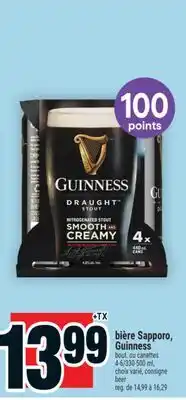 Super C Bière Sapporo, Guinness | beer offer