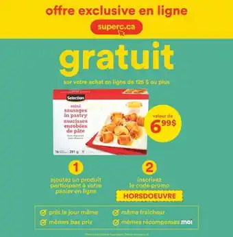 Super C produits gratuit offer