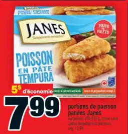 Super C portions de poisson panées Janes | Janes breaded fish portions offer