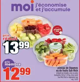 Super C plateau de légumes ou de fruits Sun Rich | Sun Rich fruit or vegetable tray offer