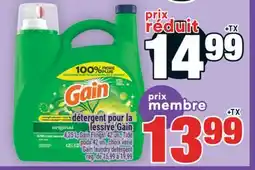 Super C DÉTERGENT POUR LA LESSIVE GAIN | GAIN LAUNDRY DETERGENT offer