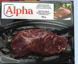 Giant Tiger Alpha frozen beef flap steak or Leadbetters chicken thighs offer