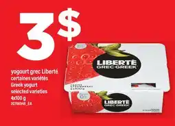 Maxi YOGOURT GREC LIBERTÉ | GREEK YOGURT, 4X100 G offer