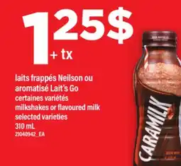 Maxi LAITS FRAPPÉS NEILSON OU AROMATISÉ LAIT'S GO | MILKSHAKES OR FLAVOURED MILK, 310 ML offer
