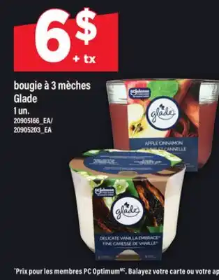 Maxi BOUGIE À 3 MÈCHES GLADE, 1 UN offer