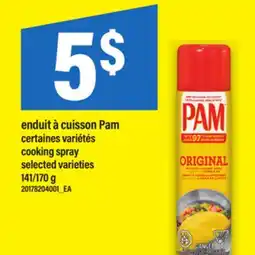 Maxi ENDUIT À CUISSON PAM | COOKING SPRAY, 141/170 G offer