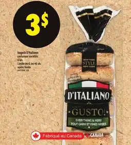 Maxi BAGELS D'ITALIANO, 6 UN offer