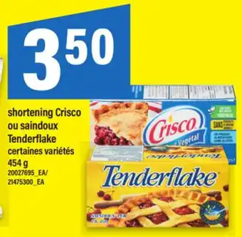 Maxi SHORTENING CRISCO OU SAINDOUX TENDERFLAKE, 454 G offer