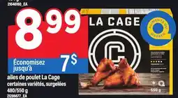 Maxi POULET LA CAGE AILES DE POULET LA CAGE CERTAINES SURGELÉES, 480/550 g offer