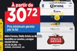Maxi BIÈRE CORONA, STELLA ARTOIS OU MODELO, 24X330/355 ML offer