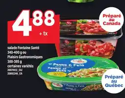 Maxi SALADE FONTAINE SANTÉ 340-400 G OU PLAISIRS GASTRONOMIQUES 300-385 G offer