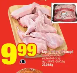 Super C LAPIN ENTIER DÉCOUPÉ | WHOLE RABBIT CUT UP offer