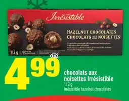 Super C chocolats aux noisettes Irrésistible | Irrésistible hazelnut chocolates offer