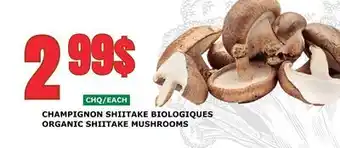 Marches Tau CHAMPIGNON SHIITAKE BIOLOGIQUES offer