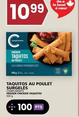 Rachelle-Bery Grocery COMPLIMENTS FROZEN CHICKEN TAQUITOS offer