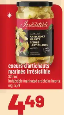 Metro COEURS D'ARTICHAUTS MARINÉS IRRÉSISTIBLE | IRRÉSISTIBLE MARINATED ARTICHOKE HEARTS offer
