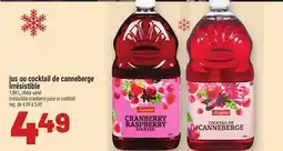 Metro JUS OU COCKTAIL DE CANNEBERGE IRRÉSISTIBLE | IRRÉSISTIBLE CRANBERRY JUICE OR COCKTAIL offer