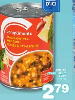 Marches Tradition COMPLIMENTS SOUP offer