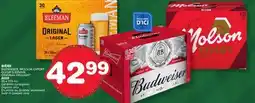 Marches Tradition BUDWEISER, MOLSON OR SLEEMAN ORIGINAL DRAUGHT BEER offer