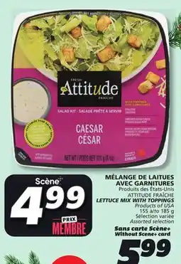 IGA ATTITUDE FRAÎCHE LETTUCE MIX WITH TOPPINGS offer