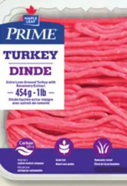 IGA MAPLE LEAF PRIME EXTRA LEAN GROUND TURKEY OR CHICKEN offer