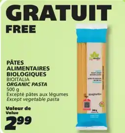 IGA BIOITALIA ORGANIC PASTA offer