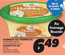 IGA FONTAINE SANTÉ HUMMUS OR DIP offer