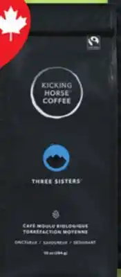 IGA KICKING HORSE ORGANIC AND FAIR TRADE COFFEE BEANS OR GROUND COFFEE offer