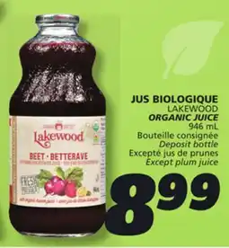 IGA LAKEWOOD ORGANIC JUICE offer
